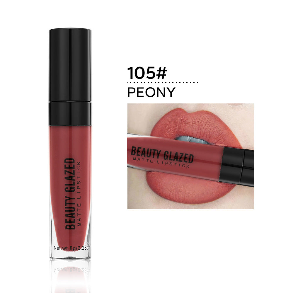 Large Capacity Waterproof Non-Stick Lipstick - 8ml Velvet Matte Lip Gloss for Dry Skin