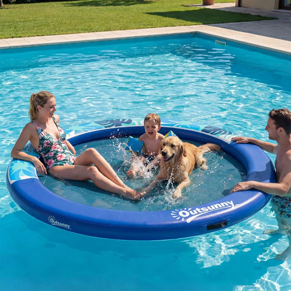 8FT Inflatable Water Hammock - Thick Plastic Floating Dock