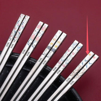 Stainless Steel Chopsticks 25cm Set for Restaurant Hotel & Home Use