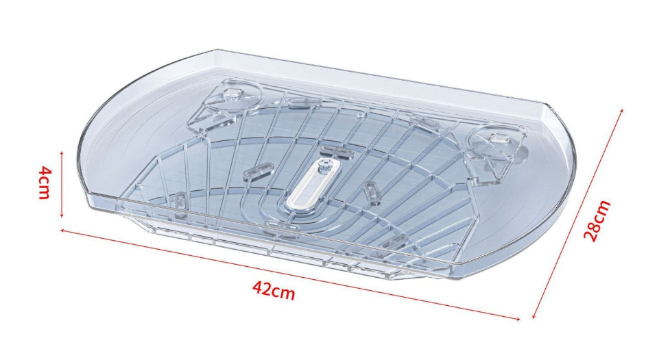 Rotating Refrigerator Dining Tray - Transparent Kitchen Storage Organizer