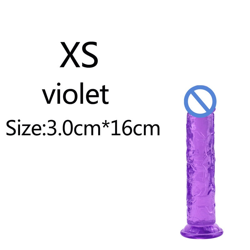 Egg-Free Crystal Clear Silicone Dildo Toy for Adult Wellness