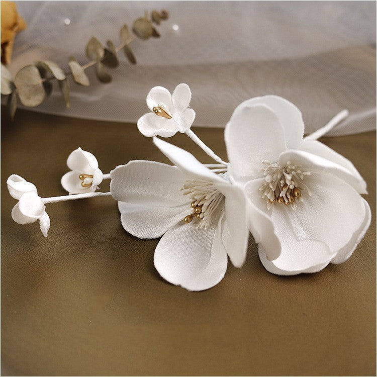 3D Flower Headband - White