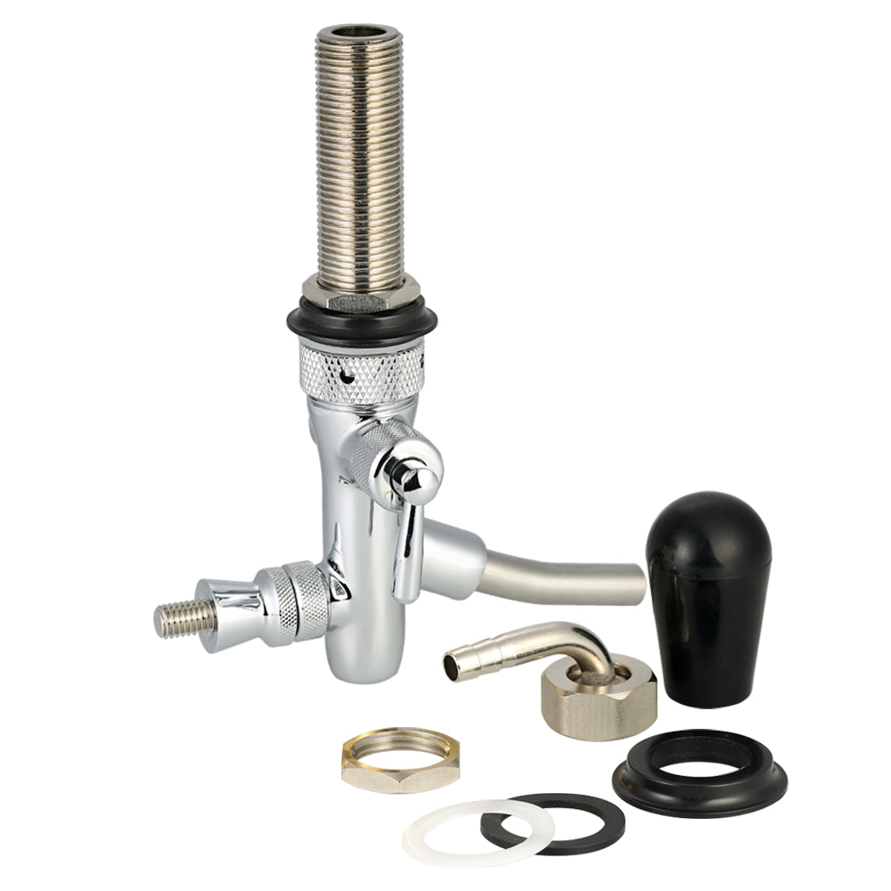 Adjustable Flow Control Chrome Draft Beer-faucet Tap G5/8 Shank Long