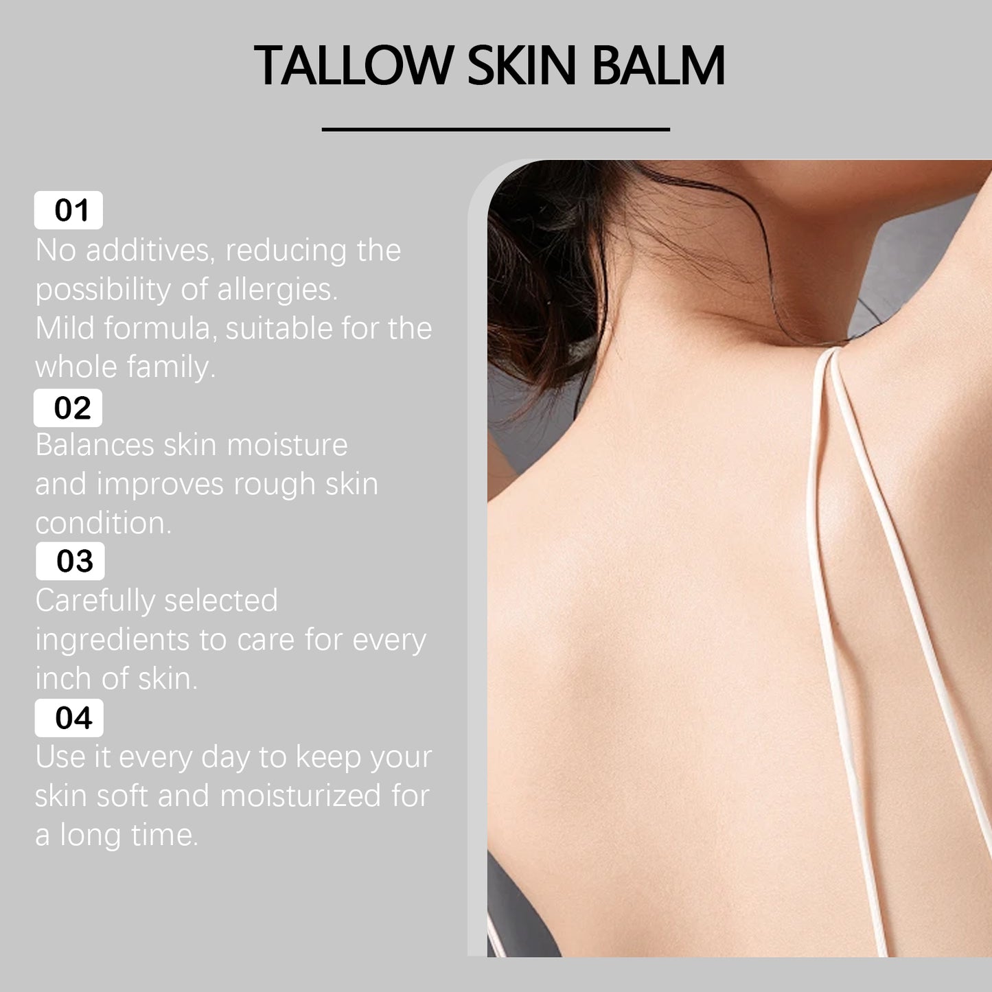 Deep Moisturizing Tallow Cream for Face and Body - Hydrating Skin Care