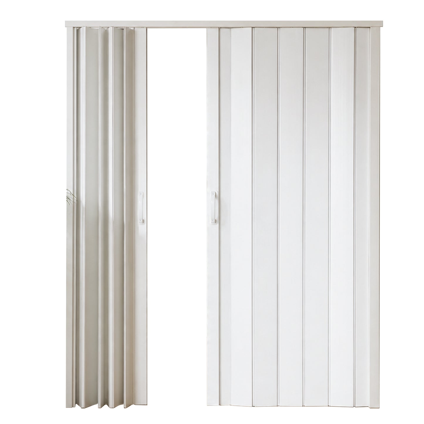 PVC Accordion Folding Door - Heavy Duty Room Divider, White