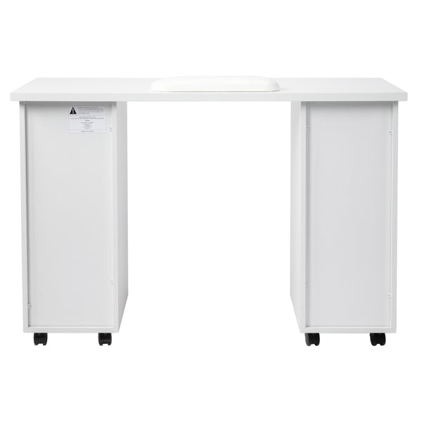 White Computer Desk with 4 Drawers and Wrist Rest - 120x54x81cm