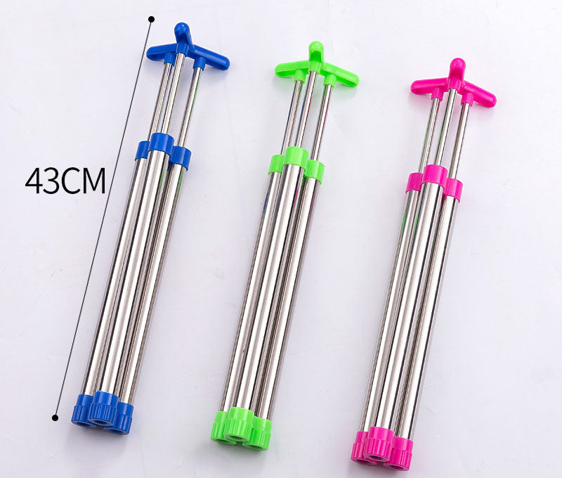 43cm Stainless Steel Water Spray Gun - Three-Tube Water Soaker for Kids & Garden