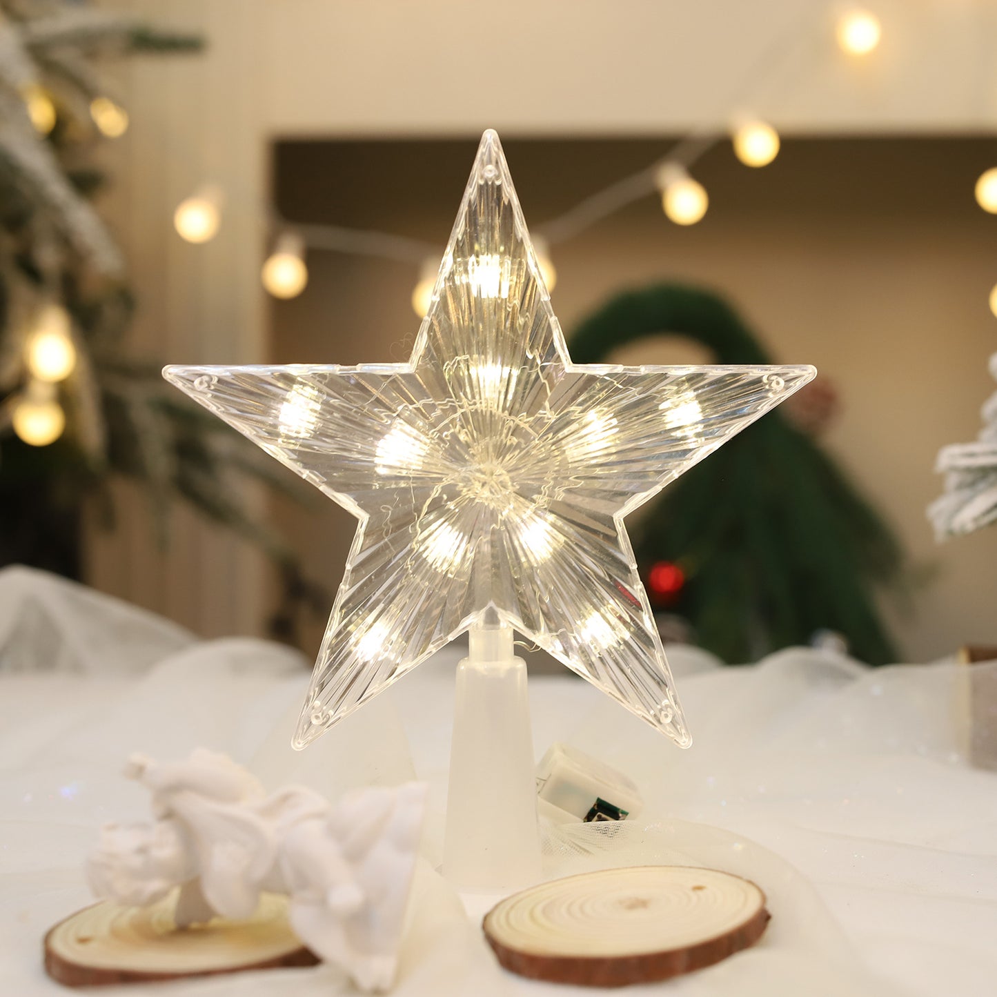 Christmas Tree Topper Star Luminous Light with Multiple Color Options