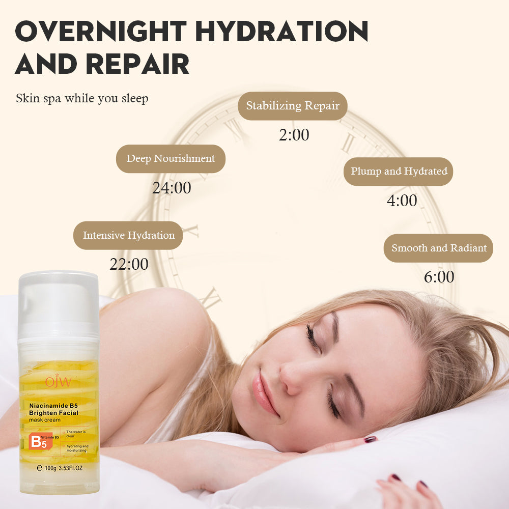 Niacinamide B5 Brightening Facial Mask Cream - Orange, 60ml