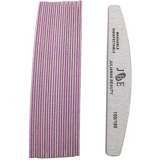 Grit Gel Nail File Set for Nail Art & Manicure - 10 Pcs