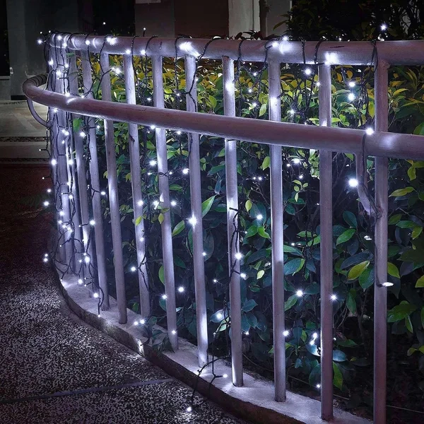 Solar String Lights 12M LED Fairy Lights 8 Modes Cool White Outdoor Garden Decor