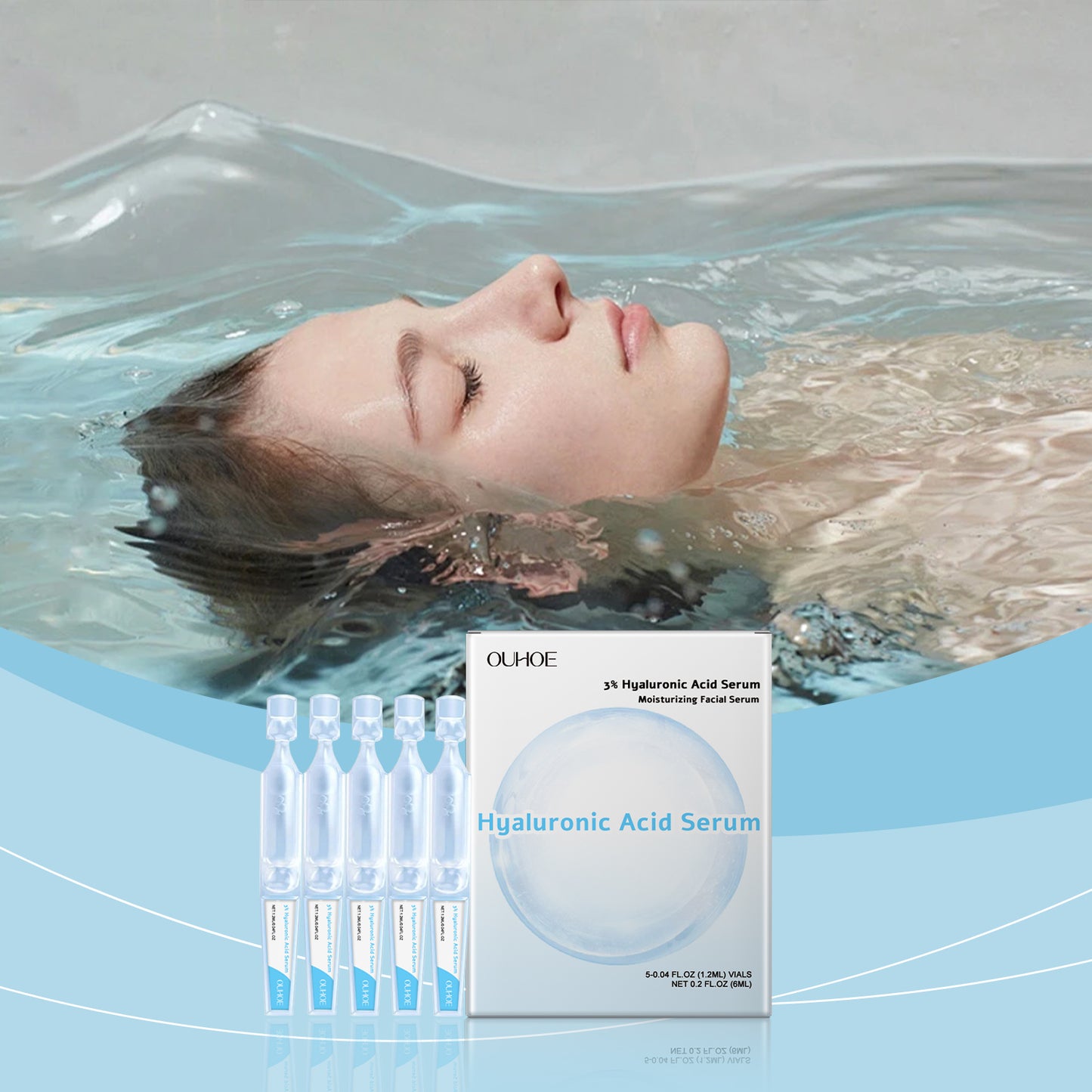 Hyaluronic Acid Hydrating Facial Serum - Disposable Moisturizing Essence