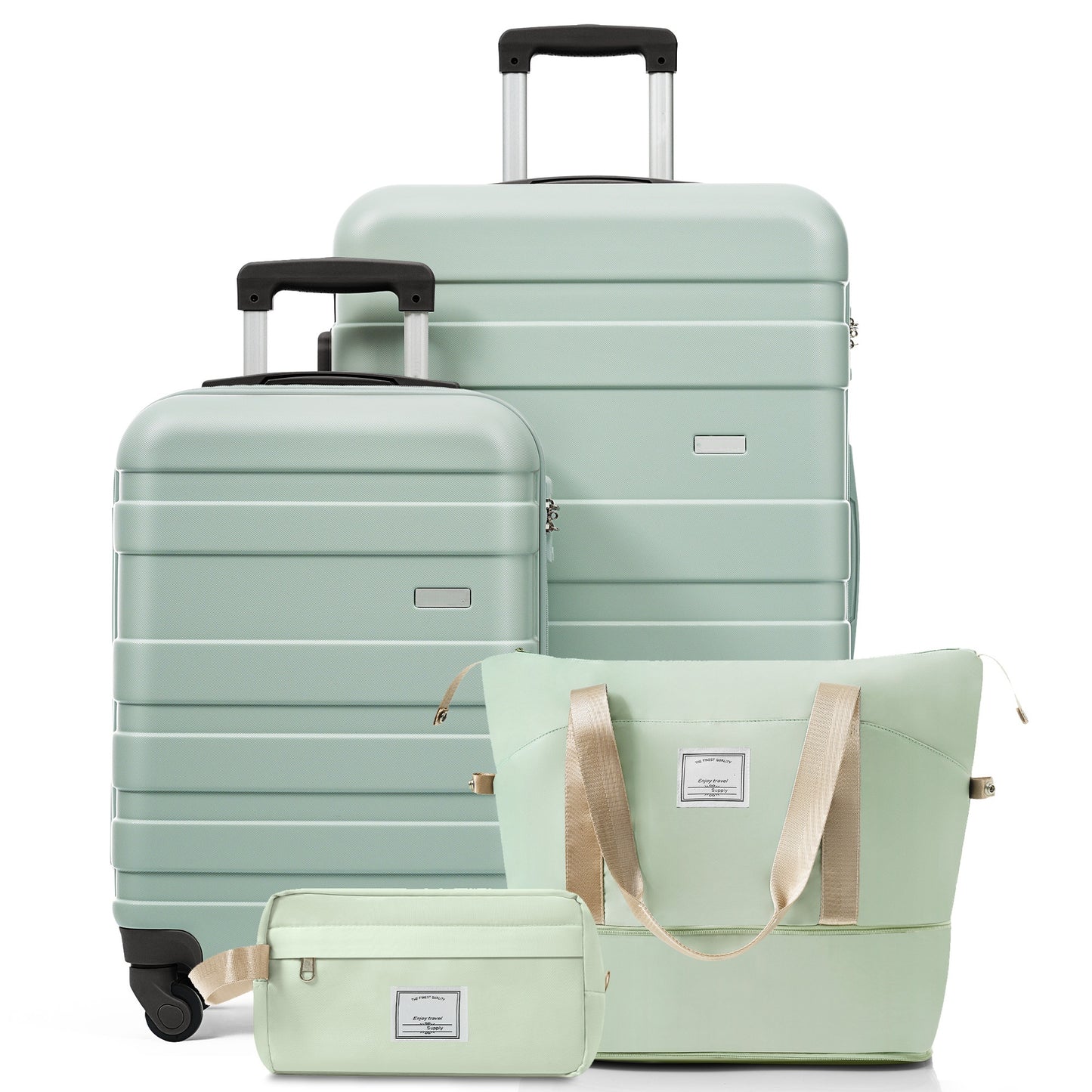 4-Piece Hard Case Luggage Set - 20in Carry-On & 28in Suitcase