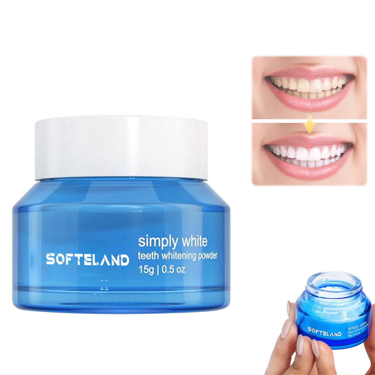 Oral Care Whitening Toothpowder Stain Removal Facial Brush Yellow