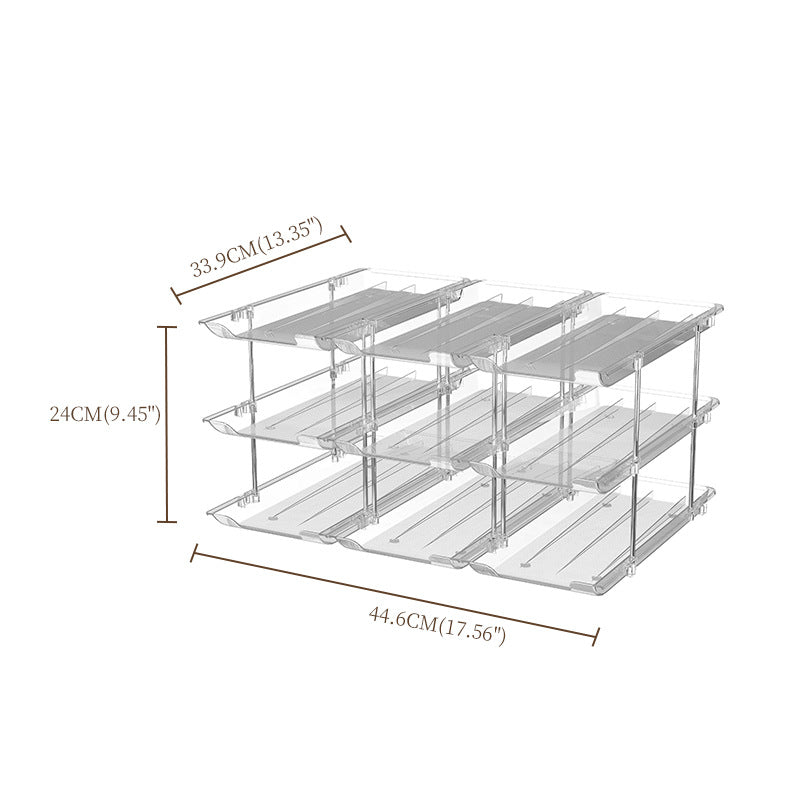 Household Transparent Multi-layer Stackable Can Storage Rack