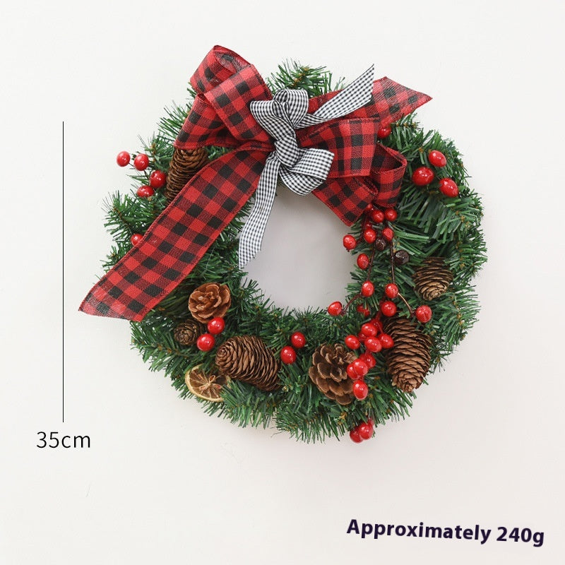 Christmas Garland Bow & Door Hanging Decorations for Festive Home Decor