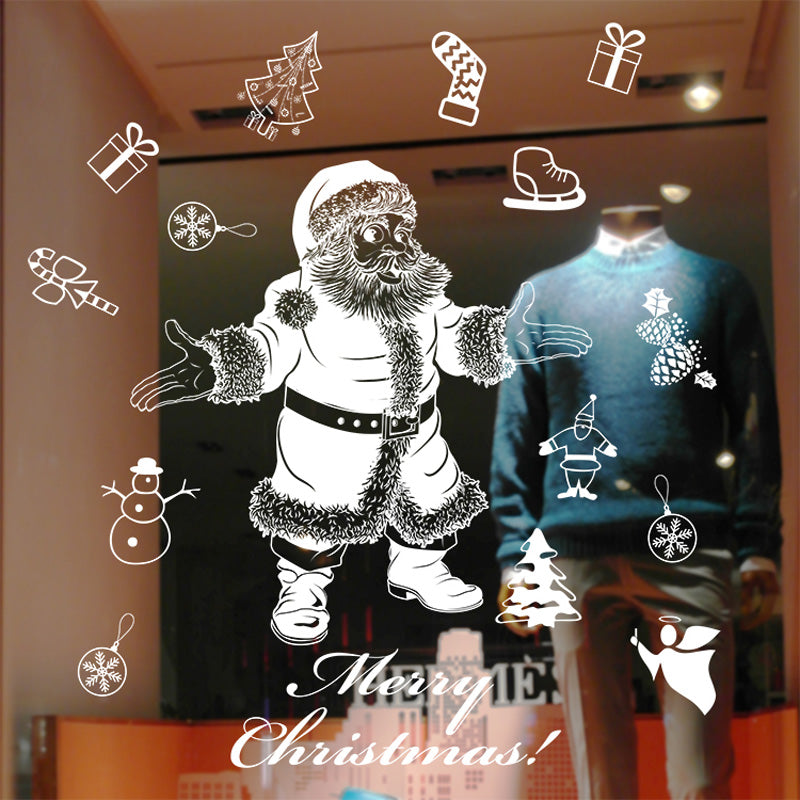 Festive Glass Window Stickers for Holiday Decor - Christmas Festival Decorations