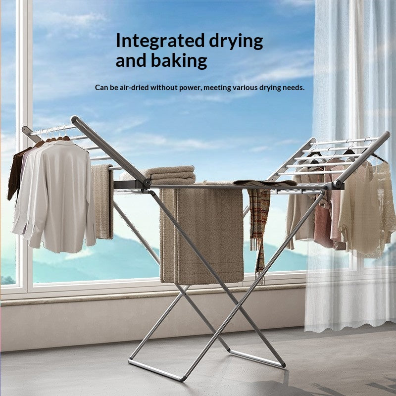 Electric Clothes Dryer Hanger - Floor-Standing Laundry Rack with Touchscreen