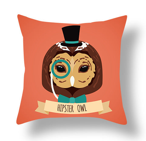 Animal Cartoon Plush Cushion Cover - 45x45cm Home Decor Pillowcase