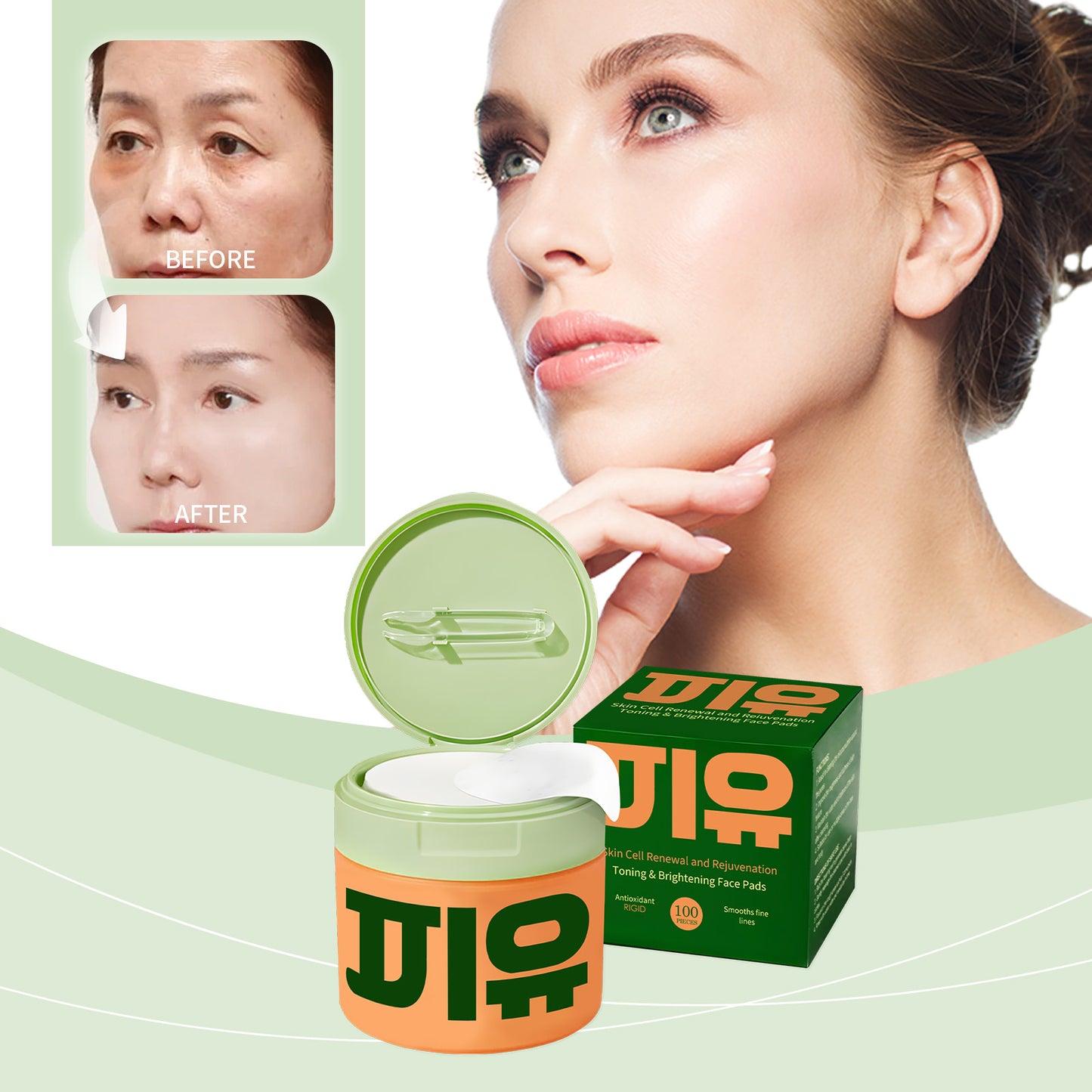 Anti-Aging Moisturizing Cotton Pads for Facial Care - 100pcs
