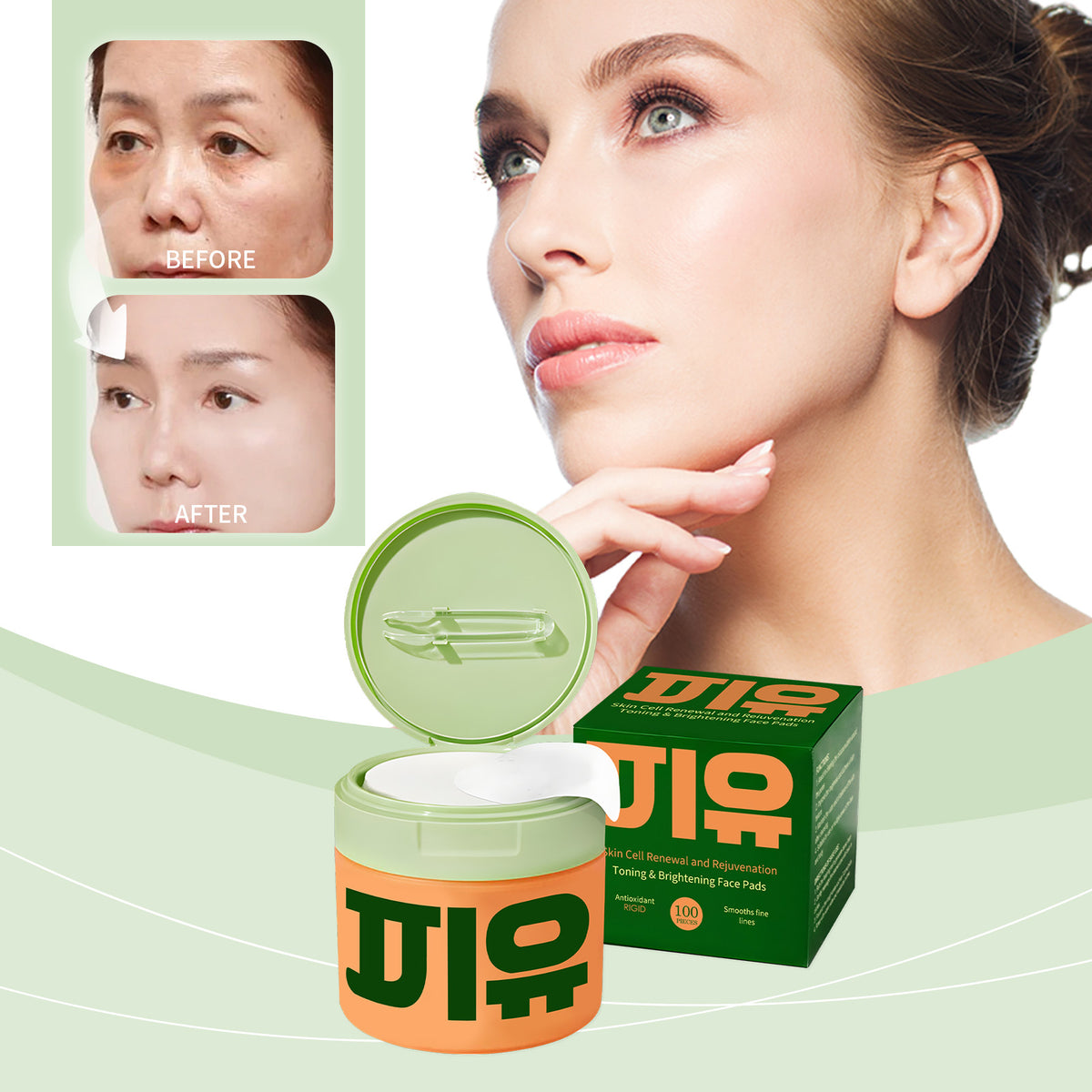 Snow Grass Anti Aging Moisturizing Cotton Tablets 1 00pcs Box