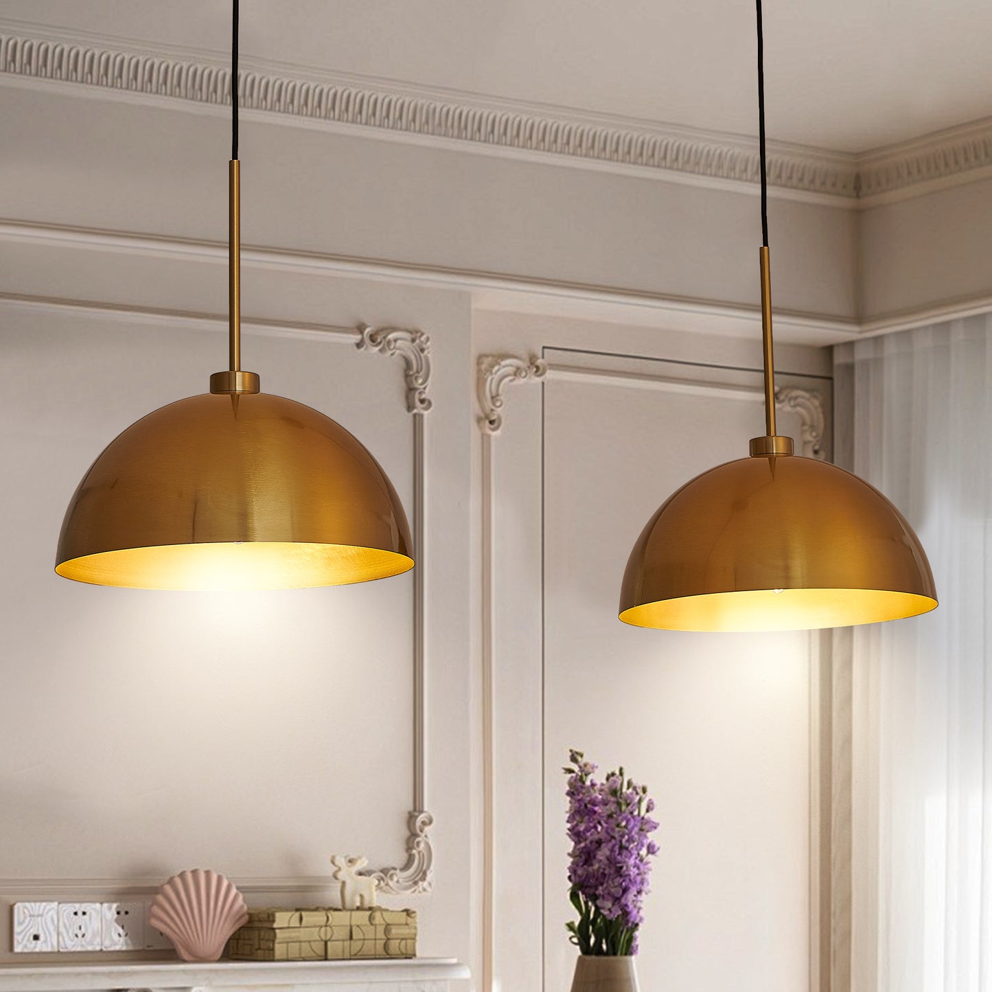 Industrial Modern Double Pendant Light - Adjustable Ceiling Lamp
