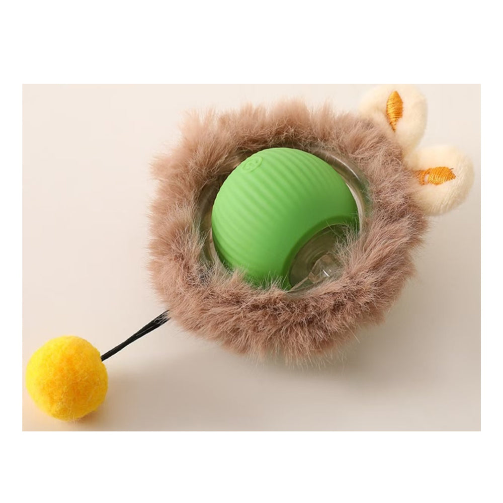 Interactive Cat Chase Toy Ball with Lights and Self-Rotation – Durable Silicone, Multiple Modes