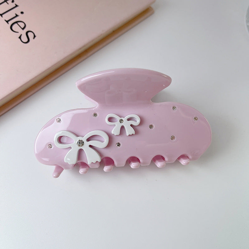 Rhinestone Bow Hair Clip