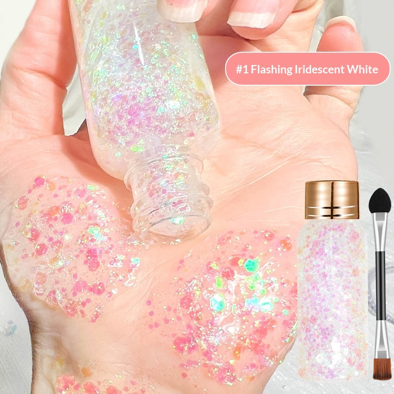 Glitter Liquid Eyeshadow - Dazzling Sparkle, Glue-Free Gel, 30ml