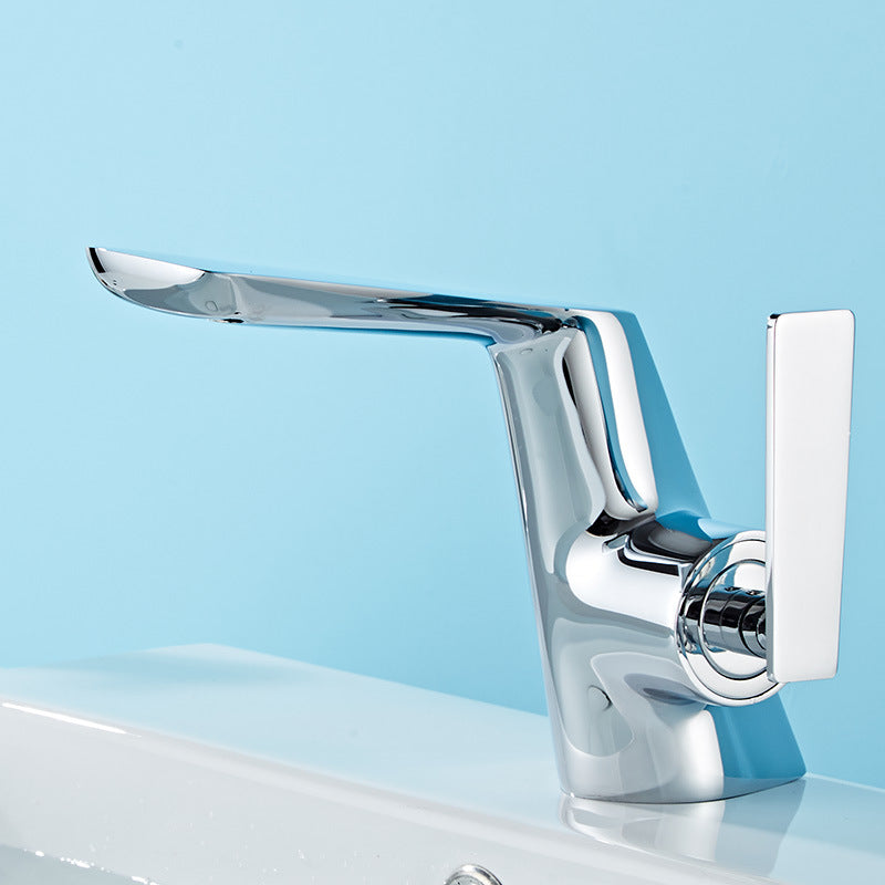 Copper Bathroom Faucet with Hot and Cold Water Mixer