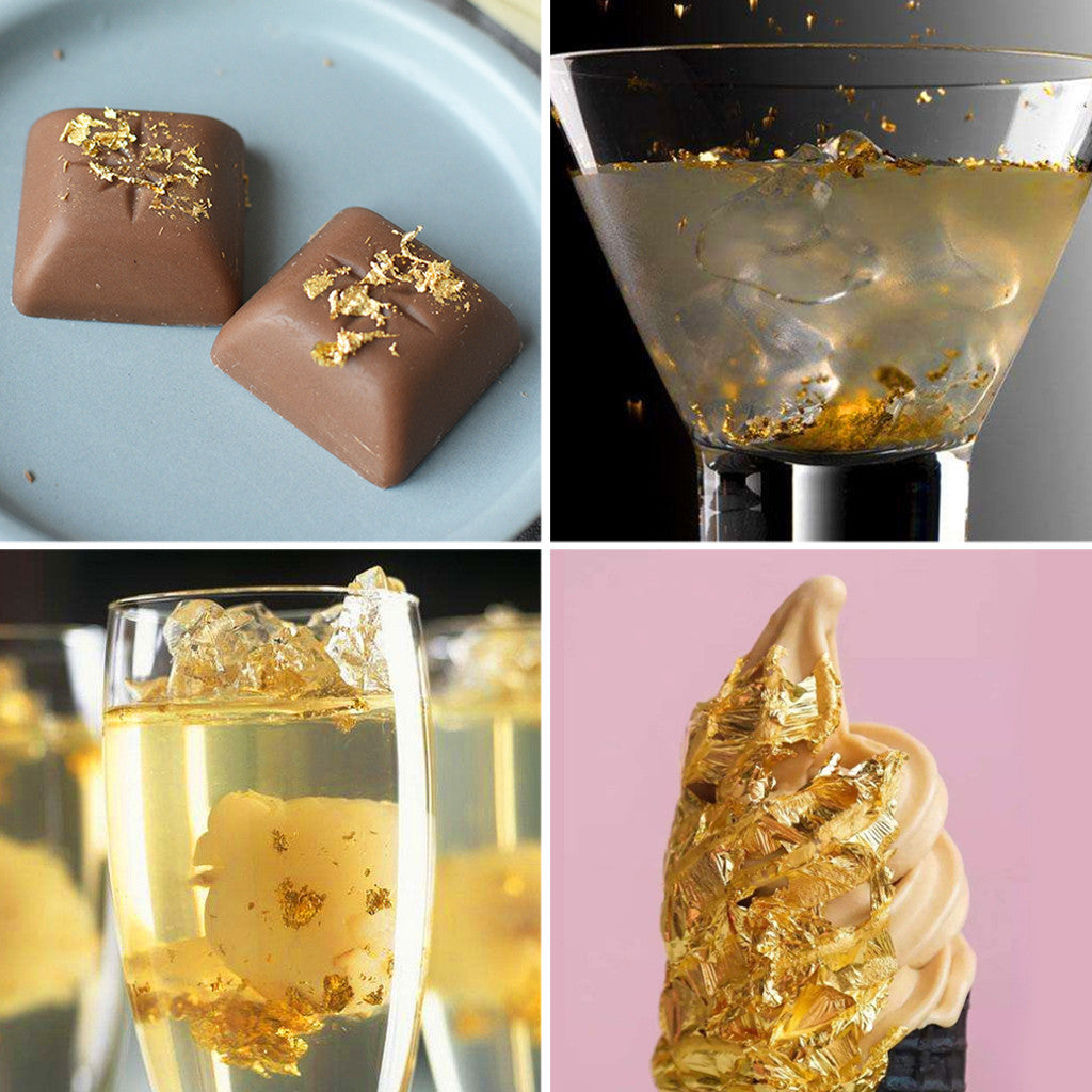 Edible Gold Leaf Foil Sheets for Cake Decorating and Skincare