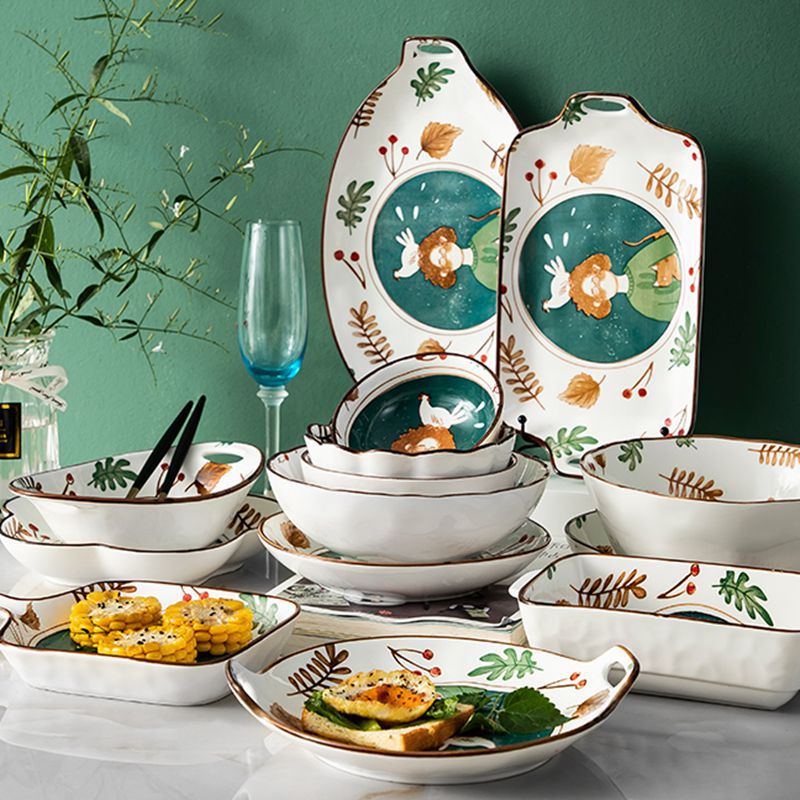 Ceramic Tableware Set Household Porcelain Dish and Bowl Collection