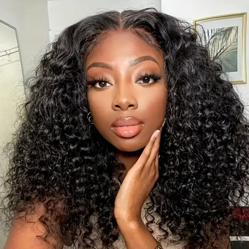Long Wavy Lace Wig with Middle Part - Natural Look, Full Head, Multiple Colors & Lengths