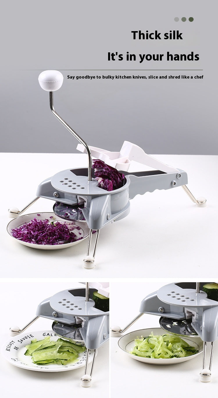 Multi-function Vegetable Chopper - Stainless Steel Kitchen Tool for Food Prep - Gray