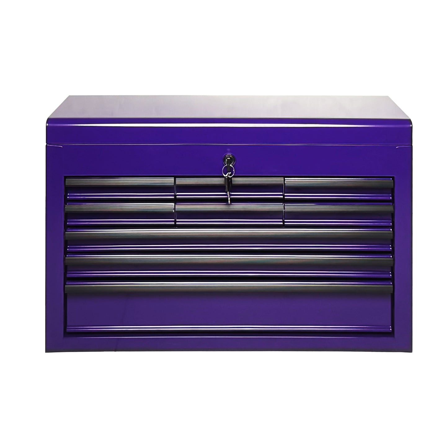 Purple Heavy Duty Metal Tool Box 24-Inch with 9 Drawers & Locking System