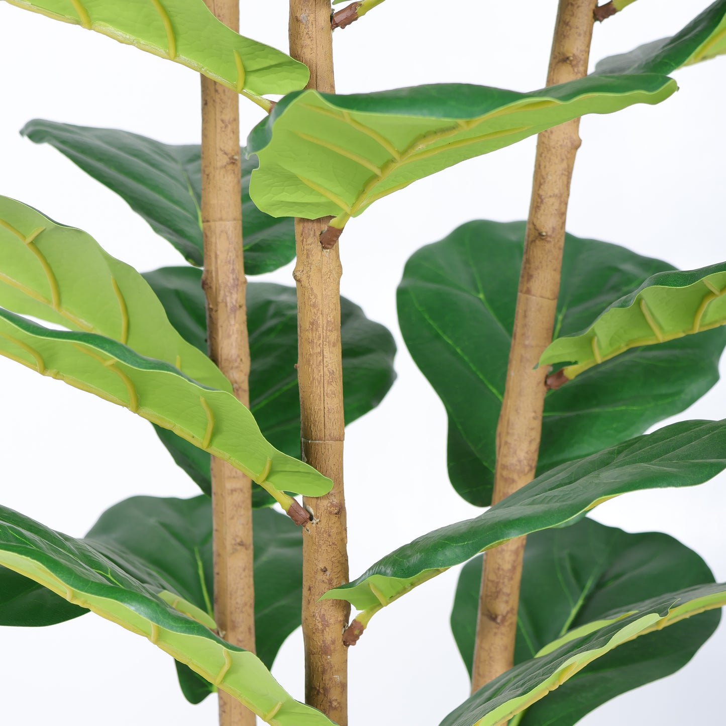 Artificial Fiddle Leaf Fig Tree in White Pot - 63 Inches