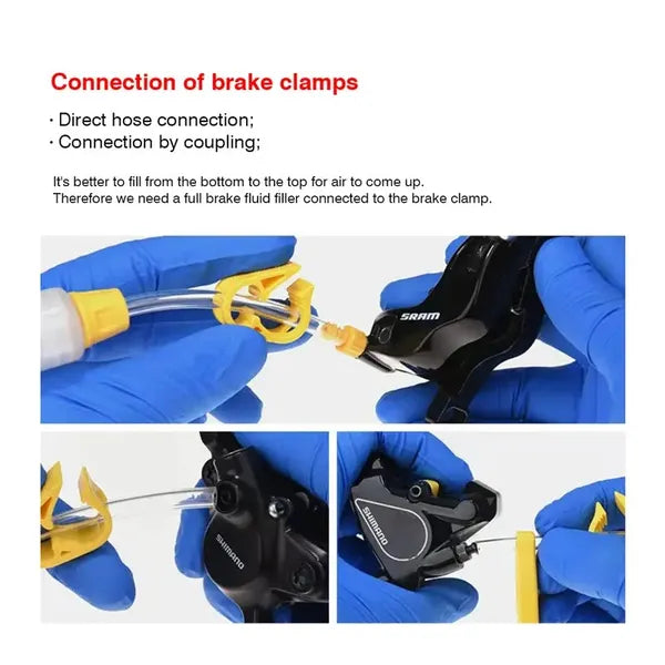 Bike Brake Bleed Kit with Adapters and Syringes for Hydraulic Brake Maintenance