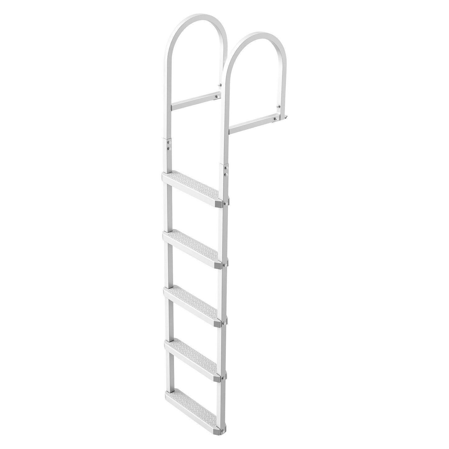 Removable Aluminum Dock Ladder - 5 Steps, Non-Slip Pool & Marine Boarding Ladder