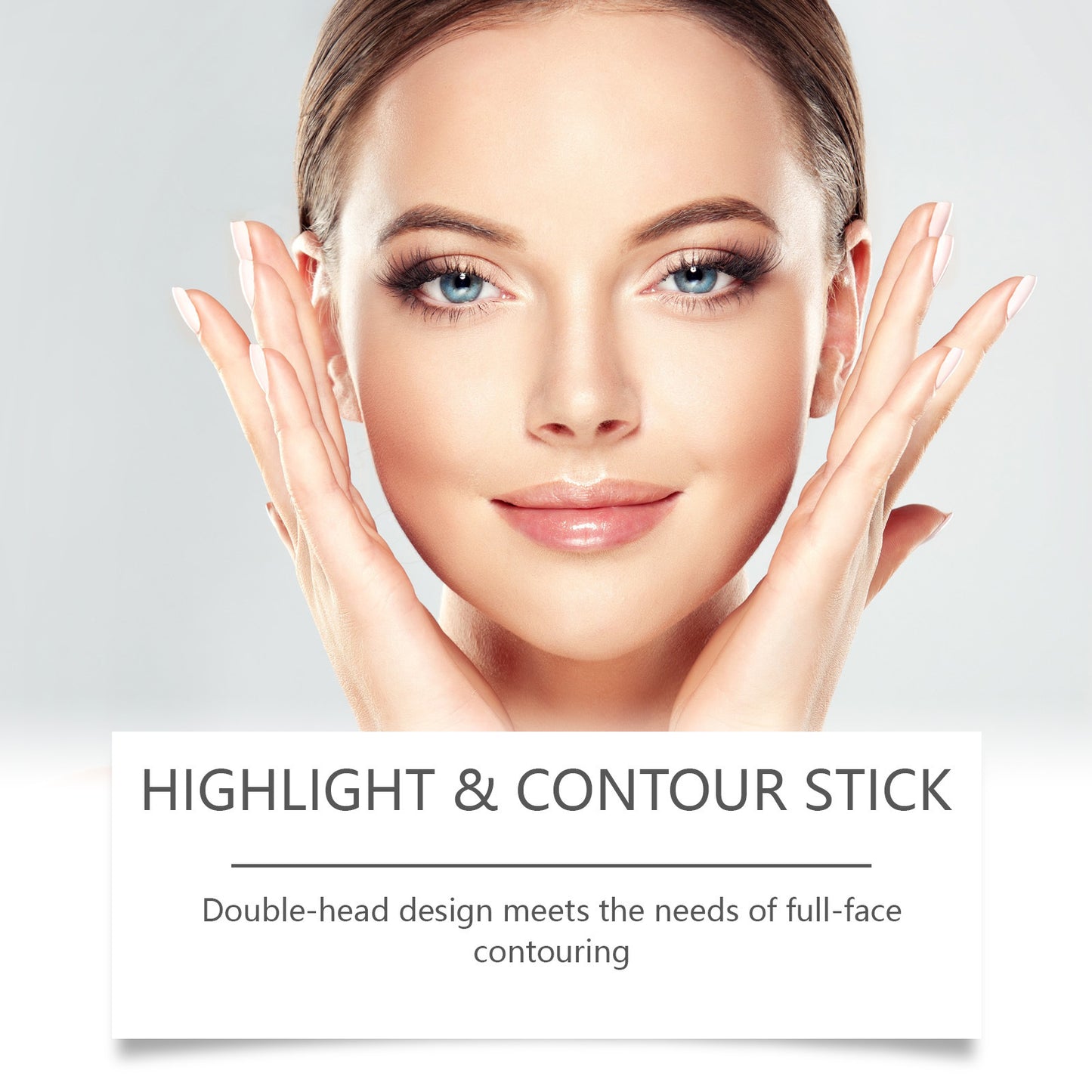 2-in-1 Cream Highlight & Contour Stick Set with Matte, Amber & Gloss Finishes