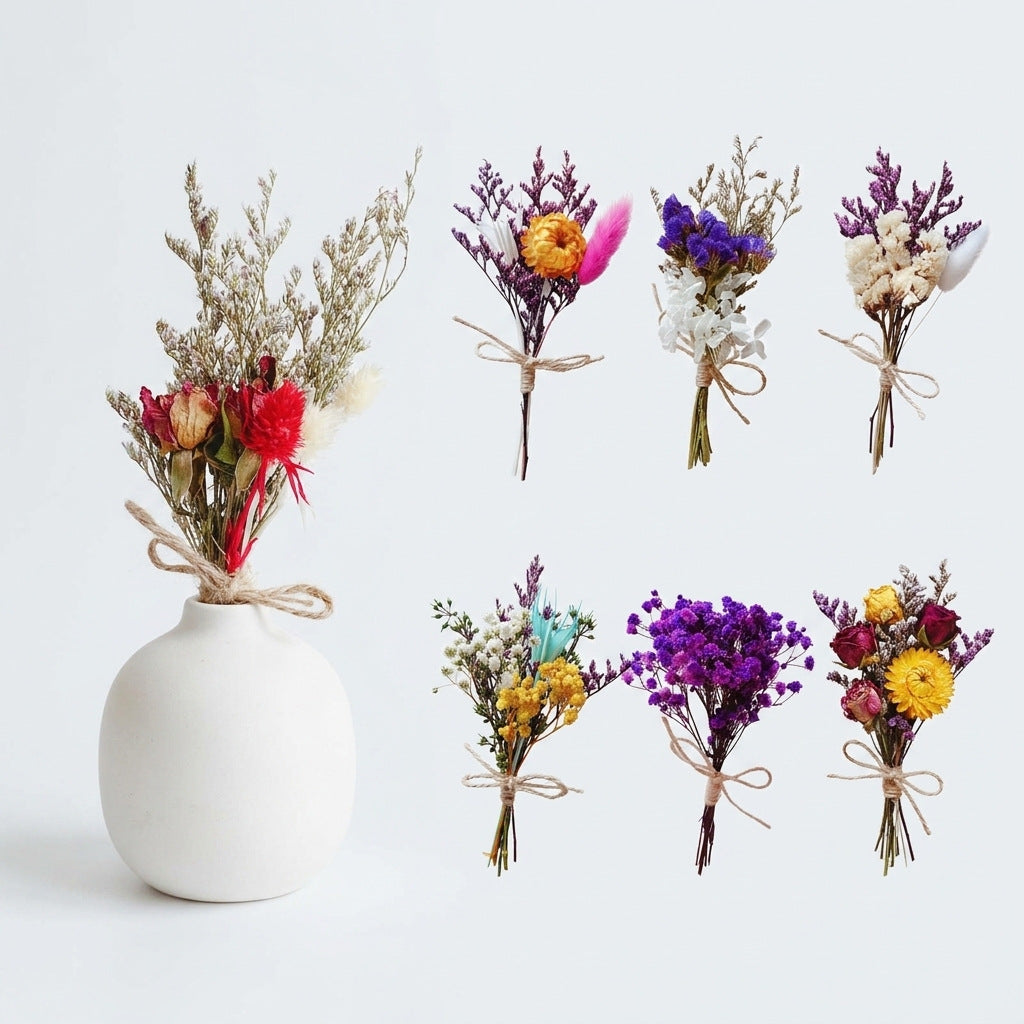 Mini Dried Flower Bouquet Gift for Home Decor and Crafts - Assorted Styles 1-20pcs