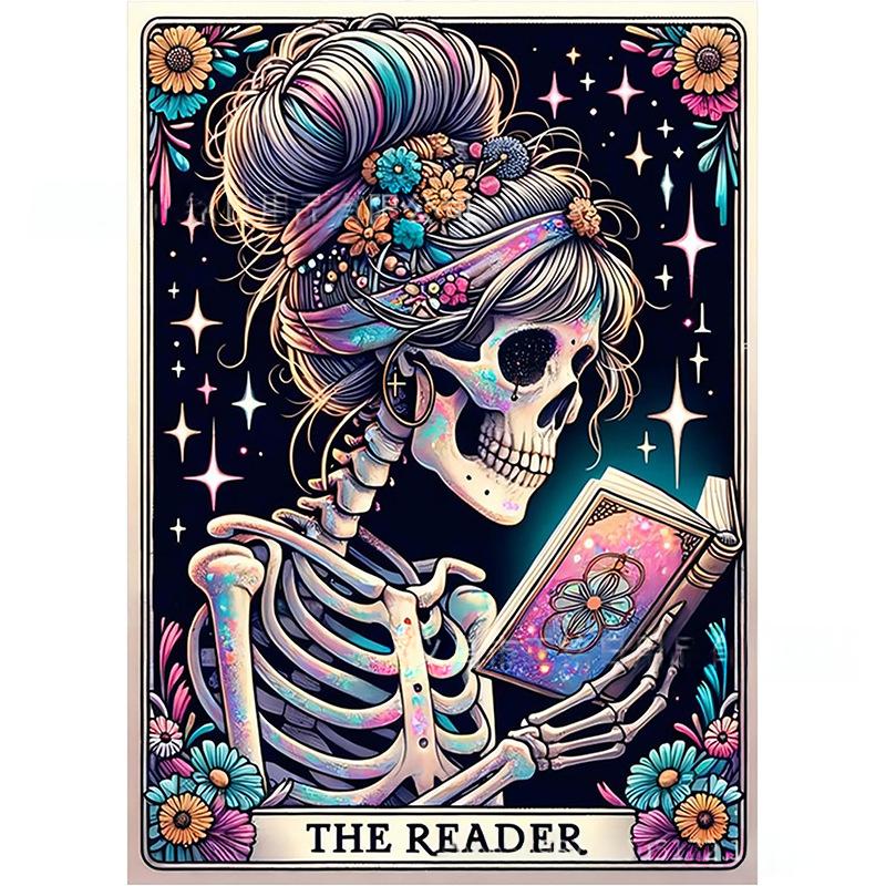 Halloween Skull 5D DIY Diamond Painting Full Drill Wall Art Kit - 30x40cm