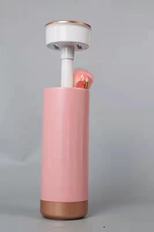 UV Makeup Brush Cleaner Storage Box Disinfection Container Pink