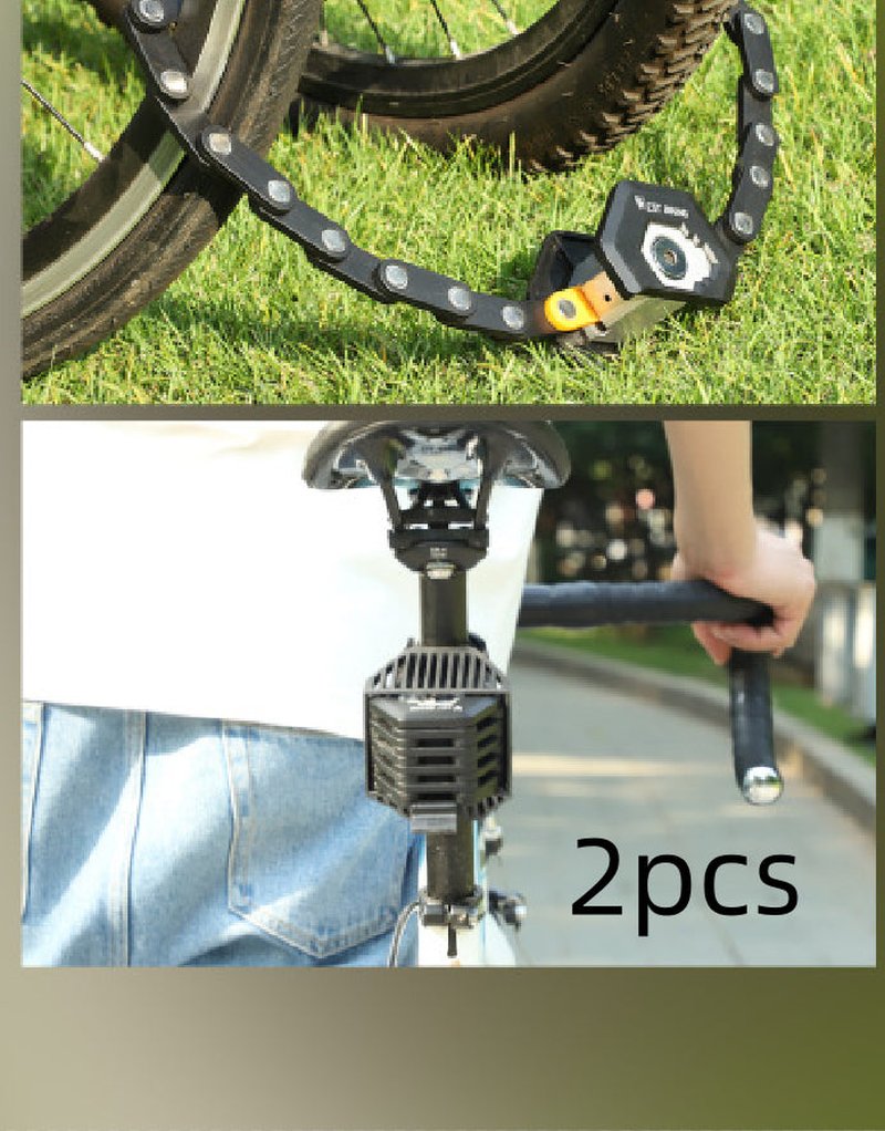Foldable Bicycle Lock with 3 Keys, Heavy-Duty Chain Security Lock