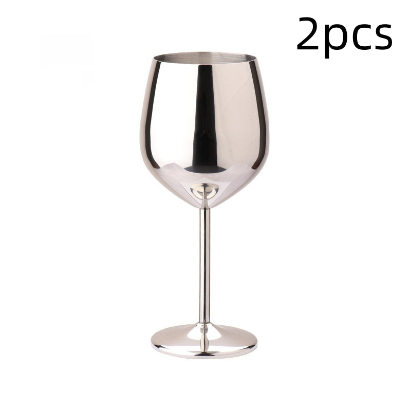 500ml High-Leg Drop-Resistant Copper Plated Wine Glass - European Style