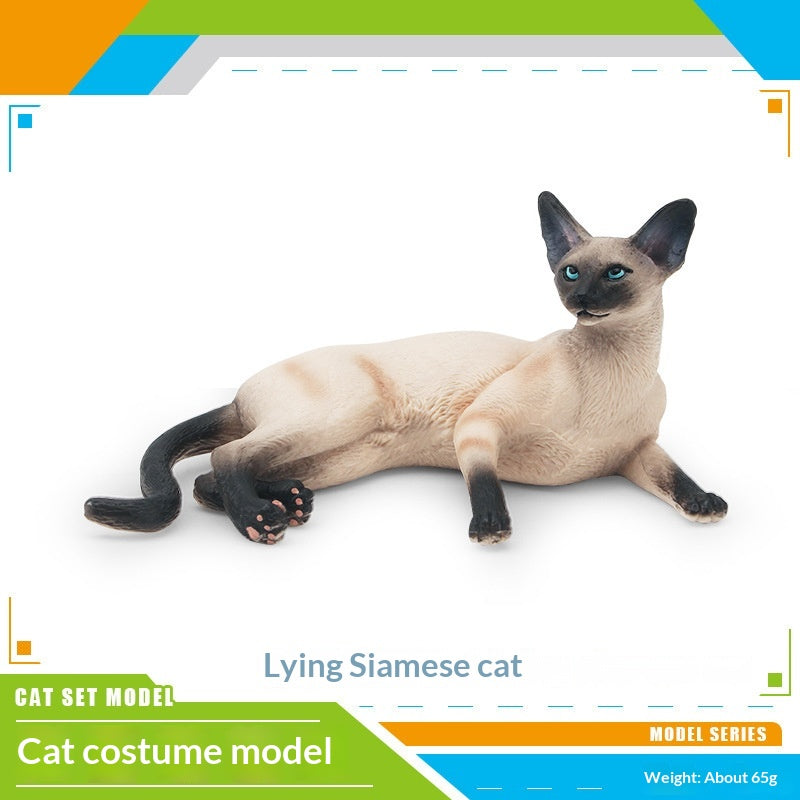 Children's Animal Model Figurines Set - Educational PVC Cat Figures for Kids & Decor