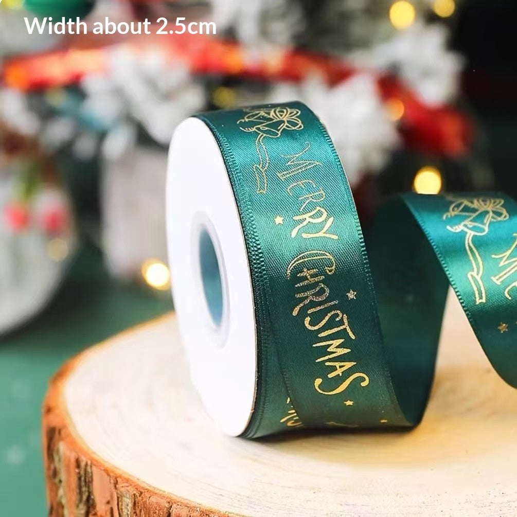 Christmas Ribbon for Gift Wrapping and Cake Decoration - 25 Yards