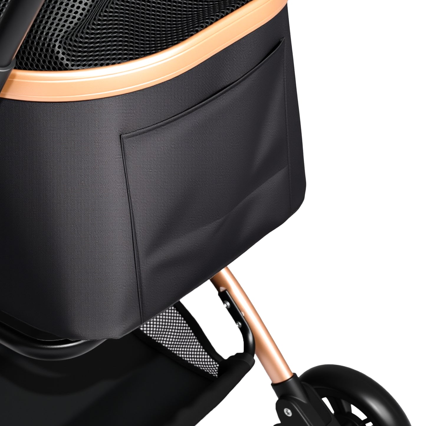 Pet Stroller for Dogs and Cats - Foldable 2-in-1 Detachable Design with Sun Canopy