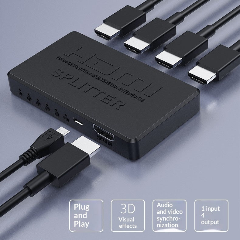 HDMI Splitter 4K Ultra HD Support for Multiple Displays Home Office & Entertainment