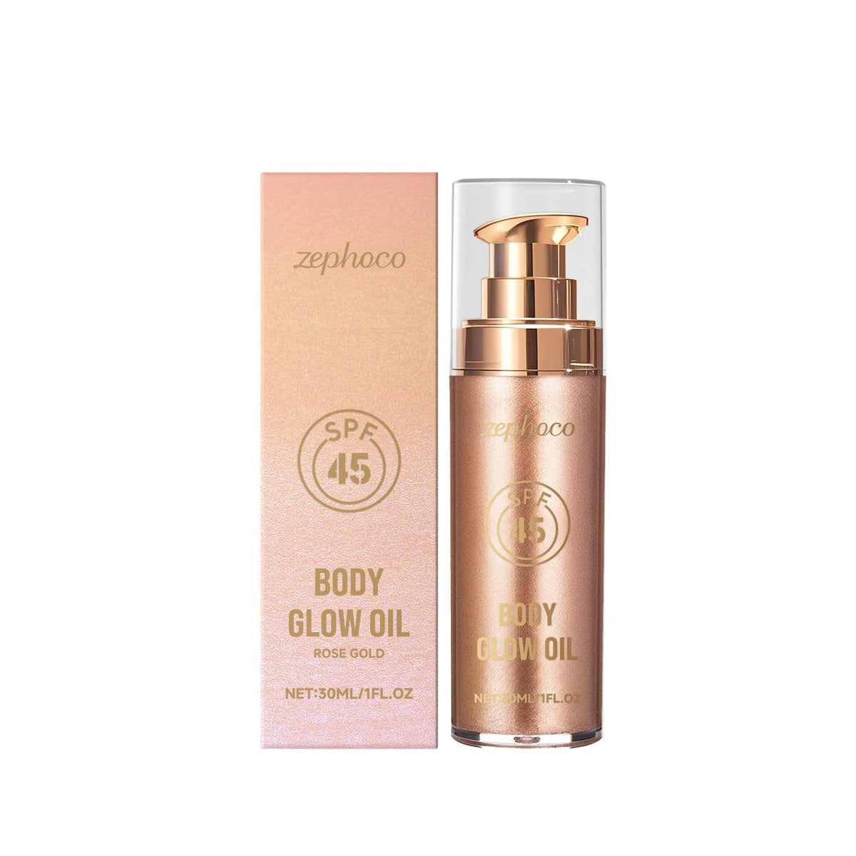 Copper Colored Coconut Protective Glitter Body Oil