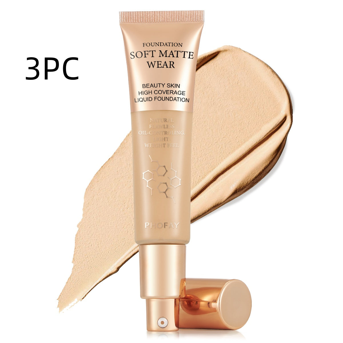 Full Coverage Liquid Foundation - Lightweight Oil-Controlling Makeup